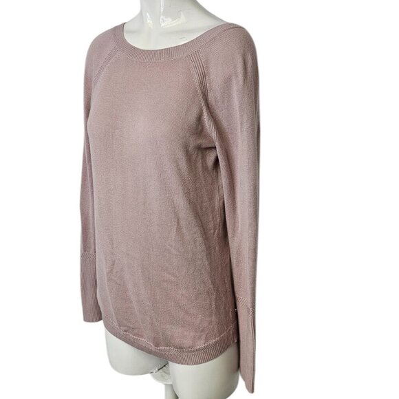 Lululemon Unity Drop Back Sweater, Blush, Cashlu, Knit, Slim Fit Pullover - Picture 5 of 7